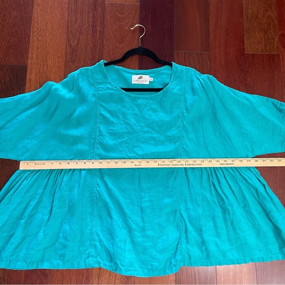 Fabulous! 100% Linen Top Blouse Coastal Lagenlook Minimalist Women's Sz L/XL B18 - Picture 7 of 8